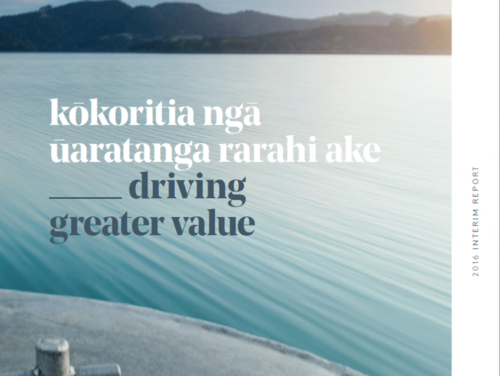 Interim Report 2016 – Driving Greater Value